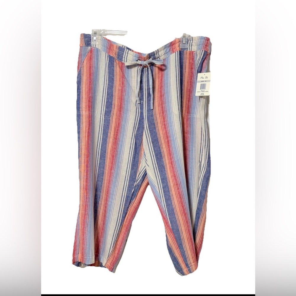 Per Se Linen Blend Capris NWT